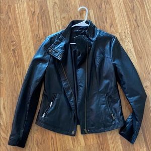 Black leather jacket